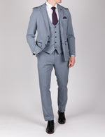 Bromley - Sky Blue Check Blazer