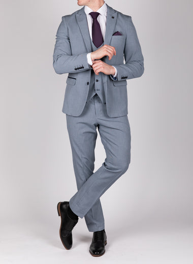 Bromley - Sky Blue Check Blazer