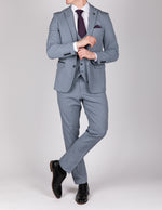 Bromley - Sky Blue Check Blazer