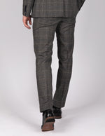 Scott - Grey Tweed Check Trousers