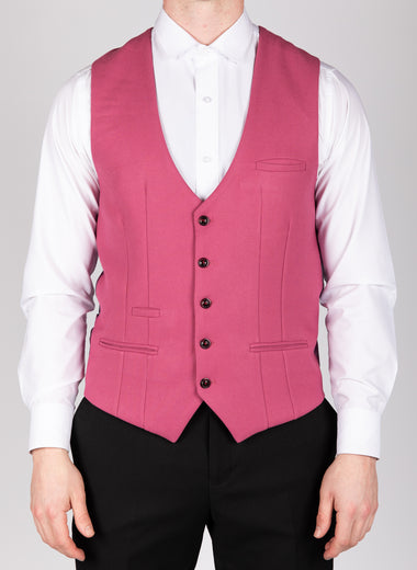 Kelvin - Berry Single Breasted Waistcoat