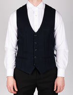 Kelvin - Navy Single Breasted Waistcoat