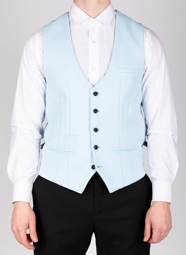 Kelvin - Sky Blue Single Breasted Waistcoat