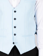 Kelvin - Sky Blue Single Breasted Waistcoat