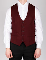 Kelvin - Wine Single Breasted Waistcoat