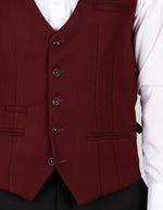 Kelvin - Wine Single Breasted Waistcoat