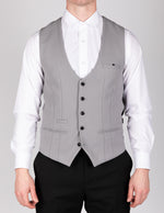 Kelvin - Silver Single Breasted Waistcoat