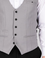 Kelvin - Silver Single Breasted Waistcoat