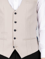 Kelvin - Stone Single Breasted Waistcoat