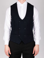 Kelvin - Navy Double Breasted Waistcoat