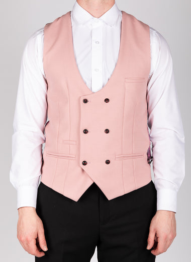 Kelvin - Pink Double Breasted Waistcoat