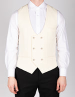 Kelvin - Cream Double Breasted Waistcoat