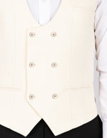 Kelvin - Cream Double Breasted Waistcoat