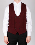 Kelvin - Wine Double Breasted Waistcoat