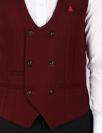 Kelvin - Wine Double Breasted Waistcoat