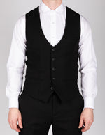 Kelvin - Black Single Breasted Waistcoat