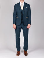 Dion - Blue Tweed Check Blazer