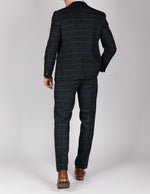 Eton - Navy Blue Tweed Check Blazer