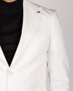 White Milano Couture Peak-Lapel Blazer