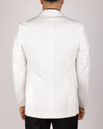 White Milano Couture Peak-Lapel Blazer