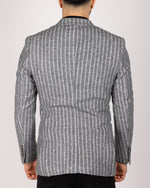 Grey Milano Couture Pinstripe Wool Blazer