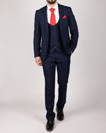 Edinson - Navy Wine Check Blazer