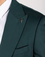 Green Milano Couture Single-Breasted Buckle Suit