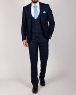 Edinson - Navy Sky Check Blazer