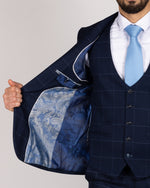 Edinson - Navy Sky Check Blazer