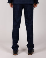 Edinson - Navy Sky Check Trousers