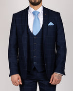 Edinson - Navy Sky Check Blazer