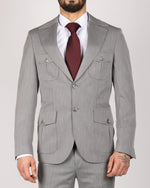 Grey Milano Couture Causal Two Piece Suit