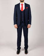 Edinson - Navy Wine Check Blazer