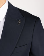 Navy Milano Couture Single-Breasted Buckle Suit