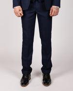 Edinson - Navy Wine Check Trousers