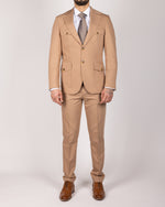 Beige Milano Couture Causal Two Piece Suit