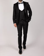 Black Peak Lapel Tuxedo Suit