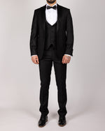 Black Peak Lapel Tuxedo Suit