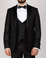 Black Peak Lapel Tuxedo Suit