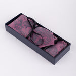 Marc Darcy Paisley - Pink Tie & Pocket Square Set