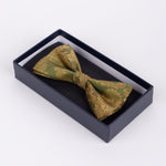 Marc Darcy Paisley - Tan Bow Tie & Pocket Square Set