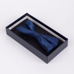 Marc Darcy Paisley - Navy Bow Tie & Pocket Square Set