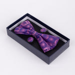 Marc Darcy Bubbles - Purple Bow Tie & Pocket Square Set