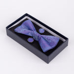 Marc Darcy Paisley - Lilac Bow Tie & Pocket Square Set