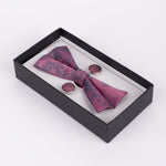 Marc Darcy Paisley - Pink Bow Tie & Pocket Square Set