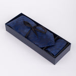 Marc Darcy Paisley - Navy Tie & Pocket Square Set