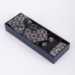 Marc Darcy Bubbles - Grey Tie & Pocket Square Set