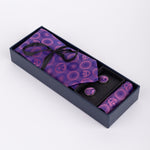 Marc Darcy Bubbles - Purple Tie & Pocket Square Set