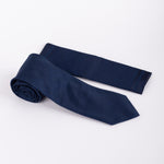 Milano Couture Navy Houndstooth Tie & Pocket Square Set