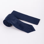 Milano Couture Navy Mini Paisley Pattern Tie & Pocket Square Set